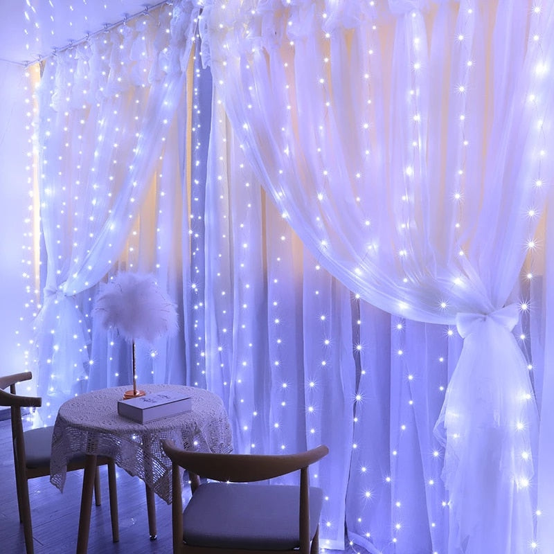 Festive Curtain Lights